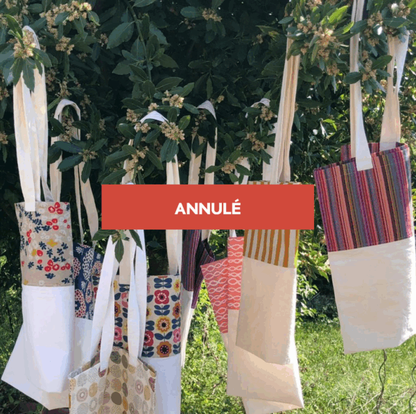 Fabrication d'un tote bag avec tissus de récup' - mois de l'ESS 2020