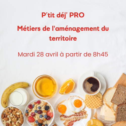 P&rsquo;tit déj pro – Métiers de l&rsquo;aménagement du territoire
